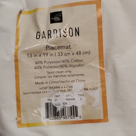 Ivory and Rose Gold Placemats - Picture 3 of 3